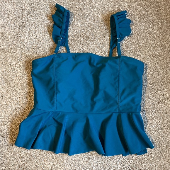 NWOT Womens XL Tankini Top, Emerald Green - Picture 4 of 6